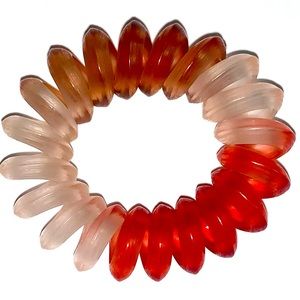 3 Brown/Clear/Red-Orange Hair Tie Favor Set – Cute, Colorful & Practical!